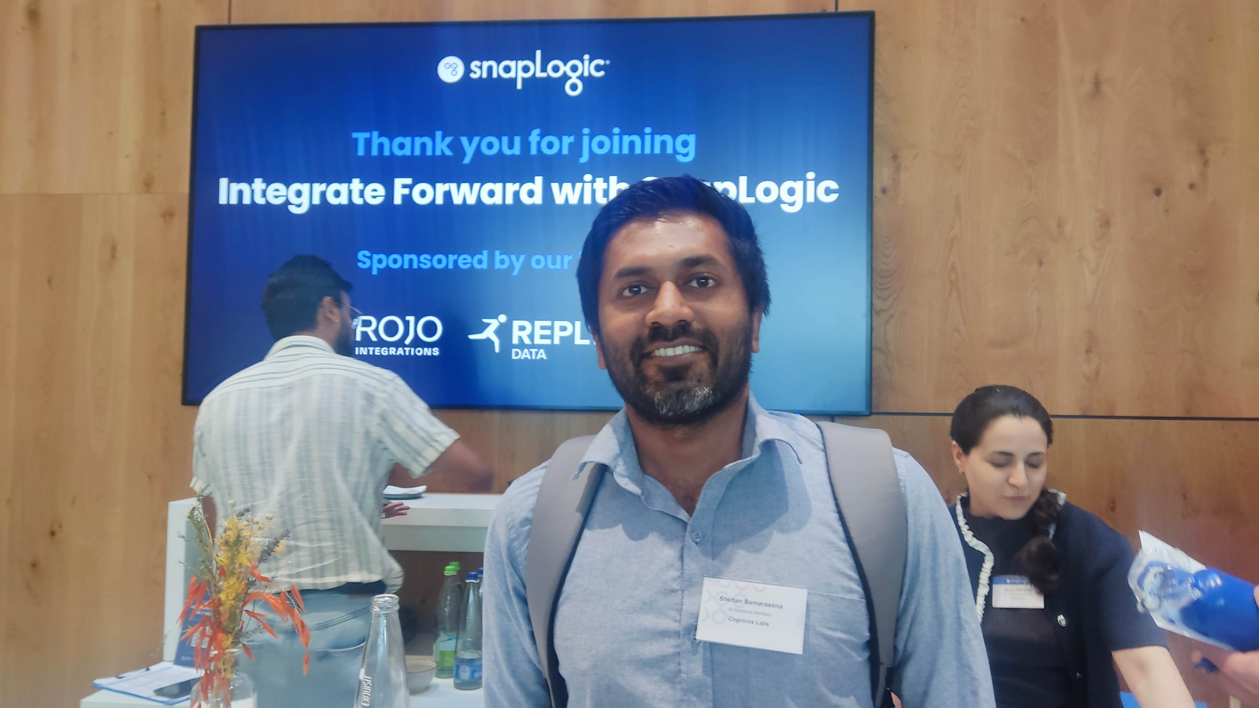 Cognivox Labs founder Shehan Samarasena at SnapLogic Open Summit in Erlangen