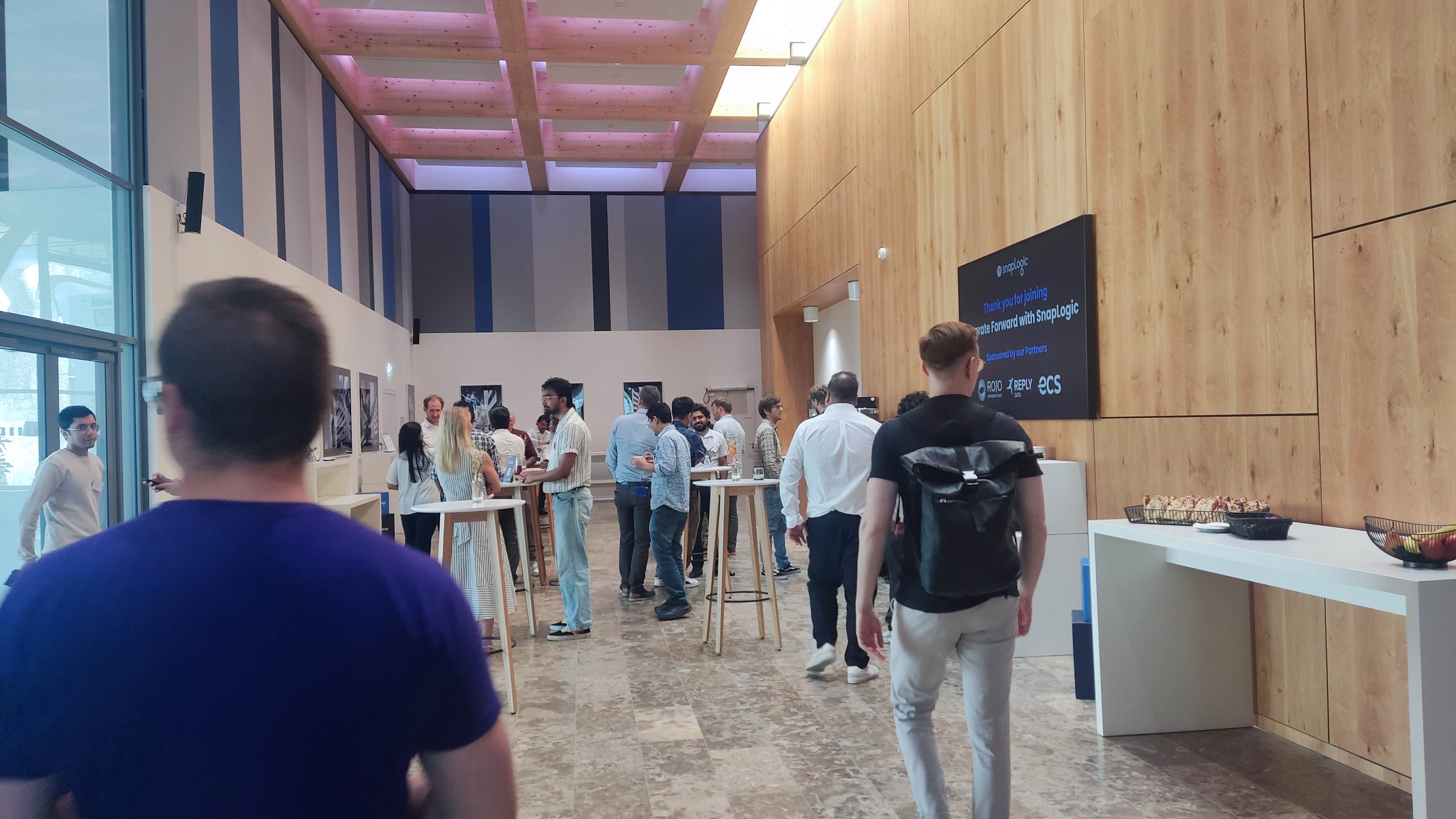Networking area at SnapLogic Open Summit in Erlangen