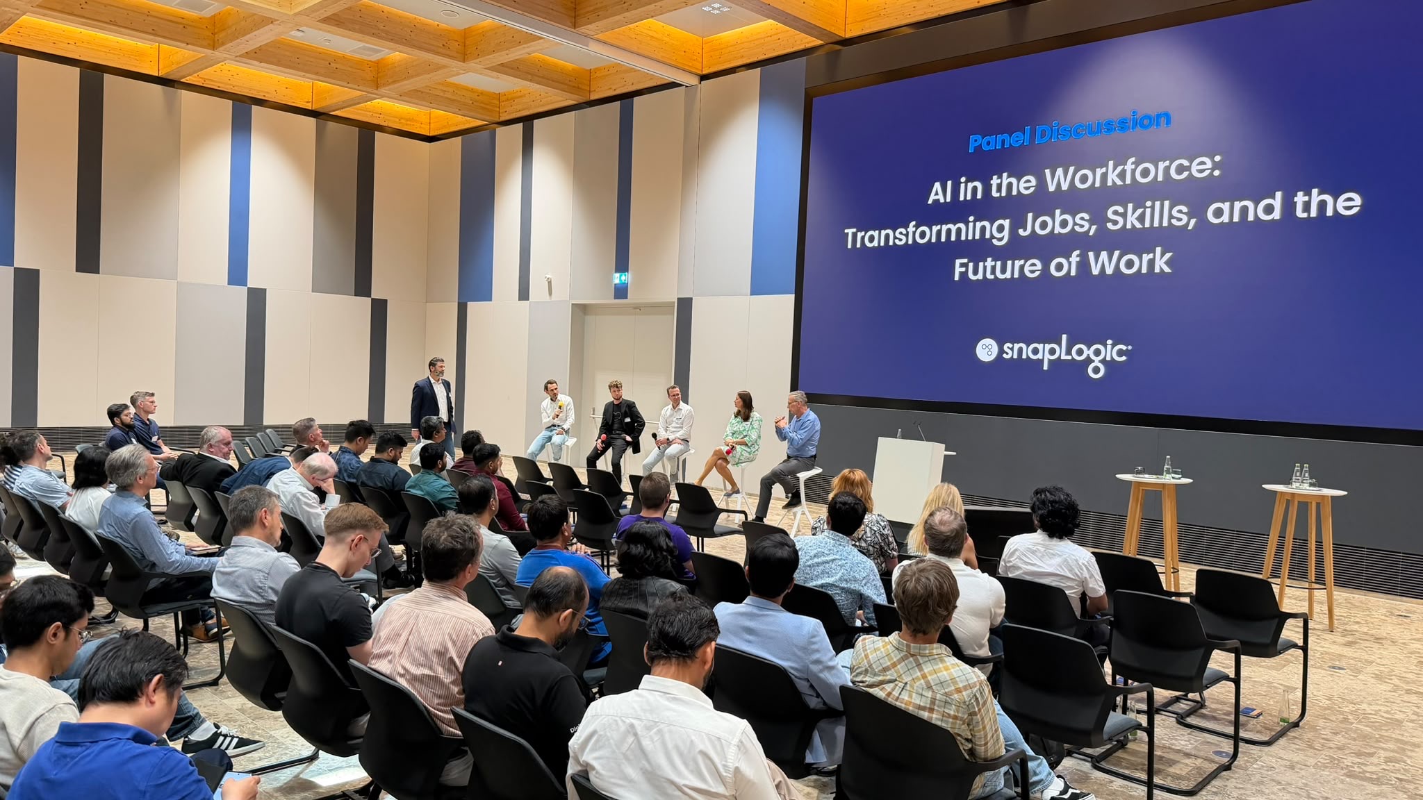Panel discussion on AI in the workforce at SnapLogic Open Summit